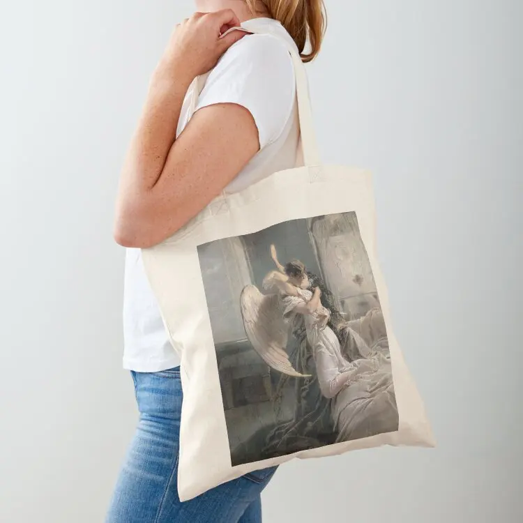 

Mihály Zichy - Romantic Encounter (1864) Psyche Cupid Tote Bag Handbags Women's beach bags tote bags cloth bags tote bag men's