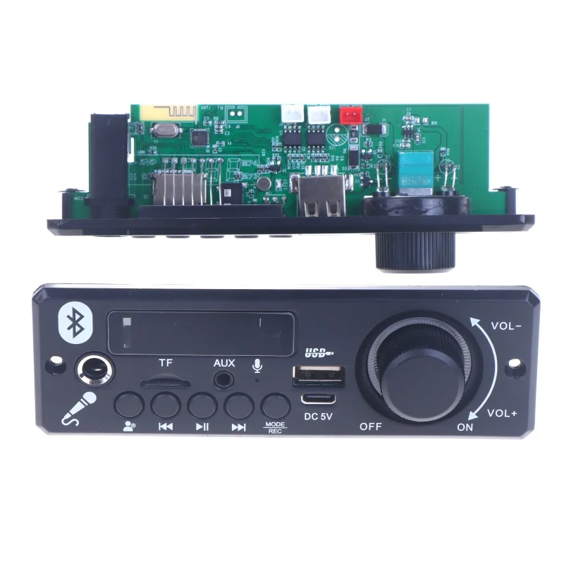 5V 2*3W Amplifier Bluetooth Decoder Board With Amplifier Microphone DIY FM Radio TF USB Car Audio Music Player Speakers