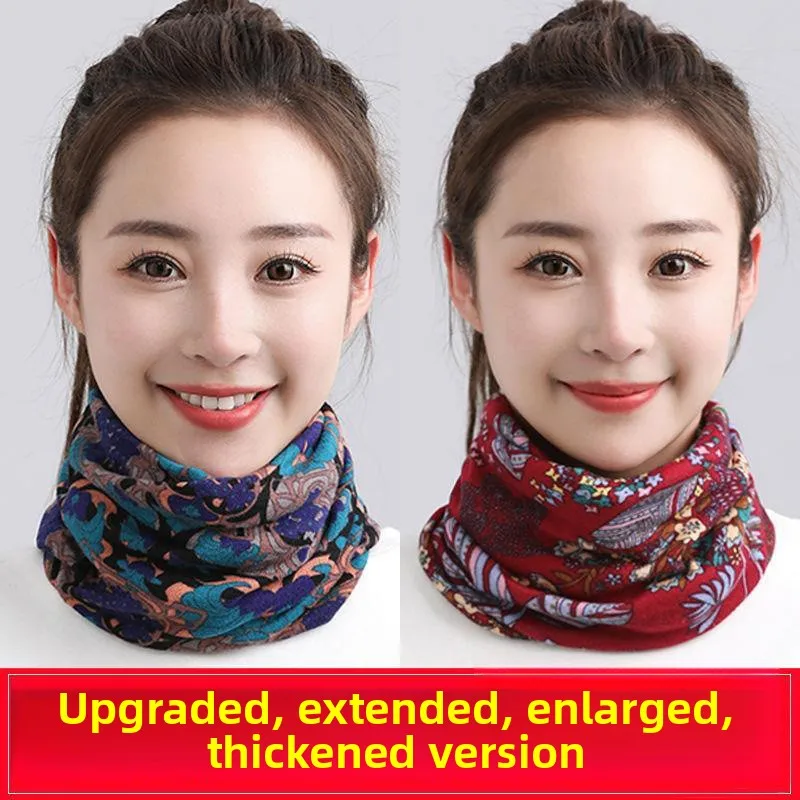 

Warm Double Layer Large Scarf Ne Protector Cap Multifunctional Overhead Face Mask Scarf Hat for Autumn And Winter