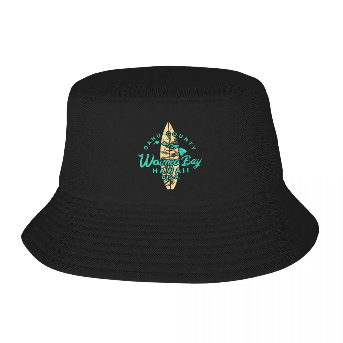 Waimea Bay Hawaii North Shore Oahu Hawaiian Surfing Bucket Hat funny hat Bobble Hat Luxury Brand Anime Boy Child Women's