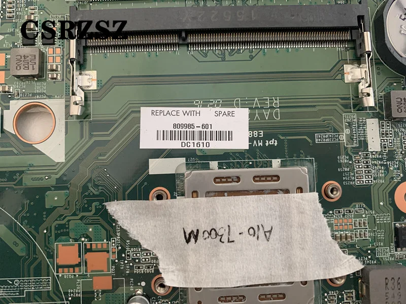 Imagem -04 - Csrzsz para hp 17-p 17z-p Placa-mãe do Portátil 809985001 Day21amb6d0 com A107300m Teste da Cpu Todas as Funções 100