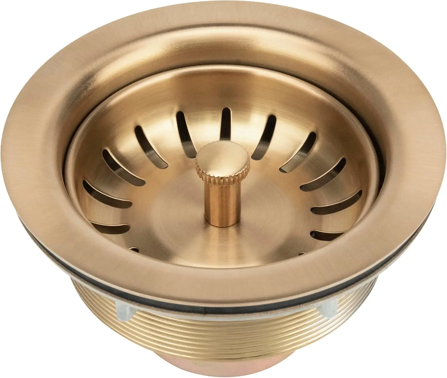 

Champagne Bronze Kitchen Sink Drain - Fit 3.5 inch Standard Sink - Fit 1.5 inch Pipe - 304 Stainless Steel Champagne Brushed Bra