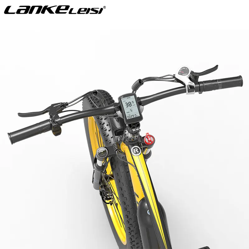 (UK US Stock) LANKELEISI XF4000 Fat Bike Electric Bicycle 48V 1000W Single Motor EBike 48V Outdoor Commute Mountain Unisex Ebike