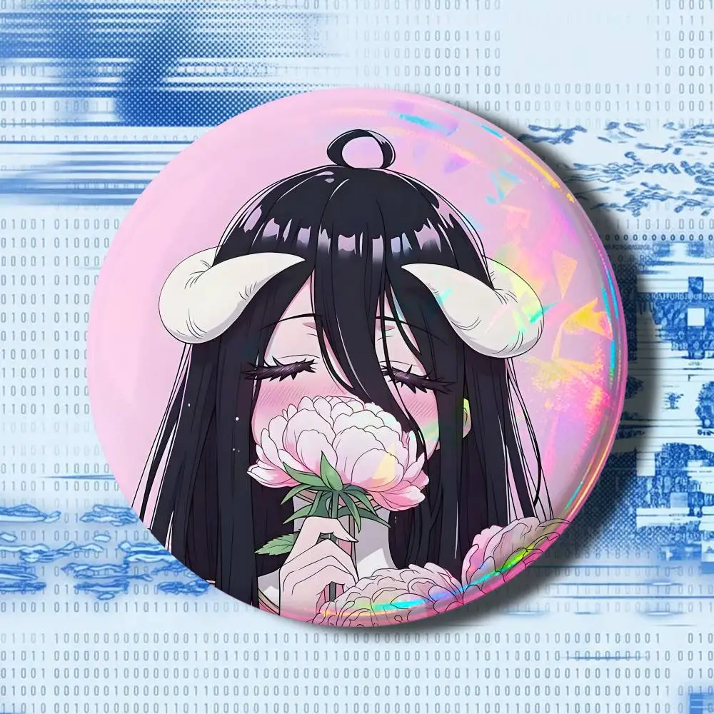Albedo O-Overlord Button Handmade Brooch For Clothes Cartoon Badge Backpack Decoration Jewelry Accessories