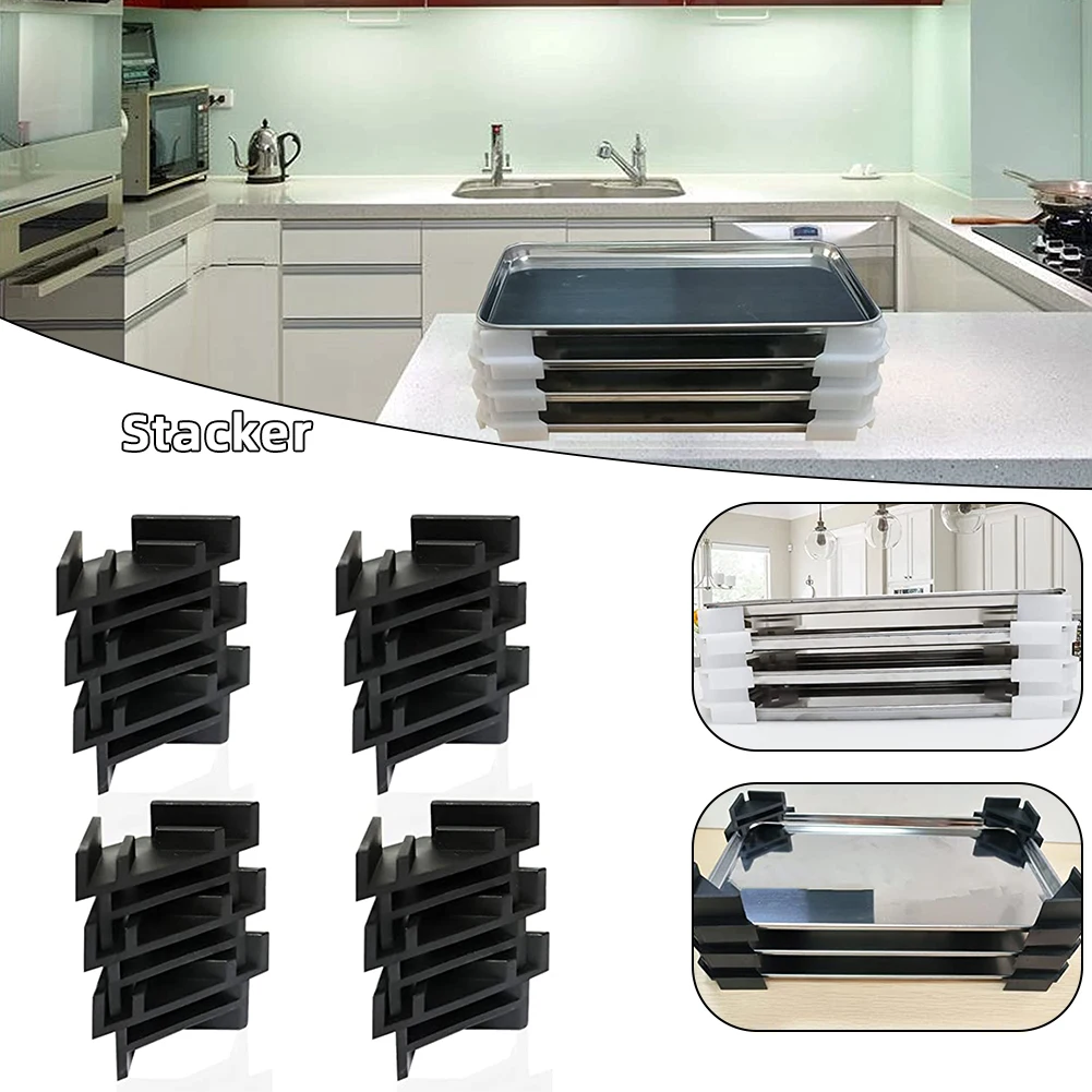 Tray Stacker,Space-Saving Tray Stacker Strong Not Easily Deforme For Kitchen,Freezes Dryer Accessories,Easy to Use,High Quality