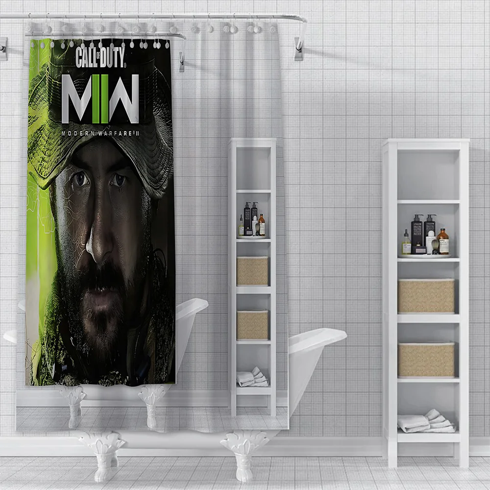 Call of Duty HOT Game Shower Curtain Waterproof Polyester Fabric Paint Bath Curtains Home Bathroom Decor Curtain With Hook