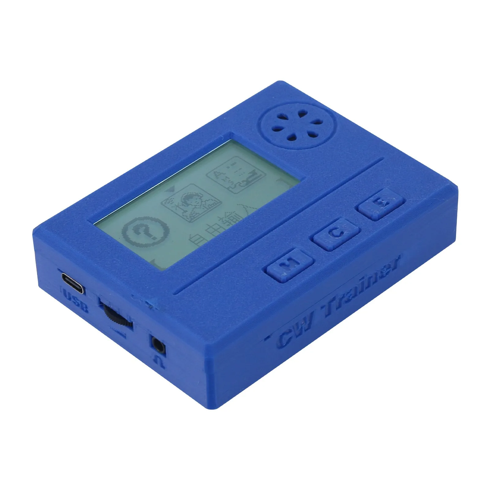 Portable 3D-Printed Morse Code Trainer Automatic CW Key 2x3.5mm Port with 2.3-inch LCD Screen