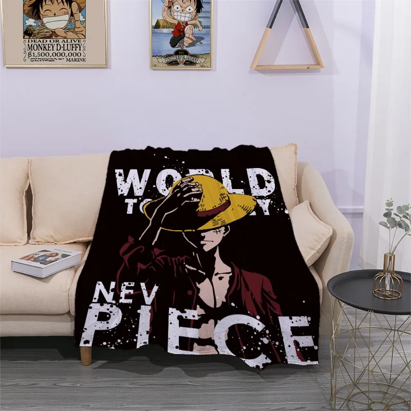 ONE PIECE Luffy Four Seasons Universal Cartoon Flannel Blanket Student Dormitory Sheet Summer Air Conditioning Blanket