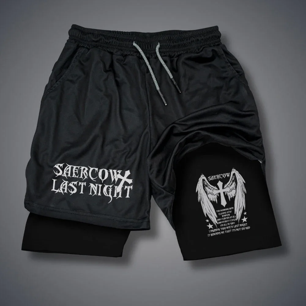 Шорты мужские с принтом в готическом стиле
