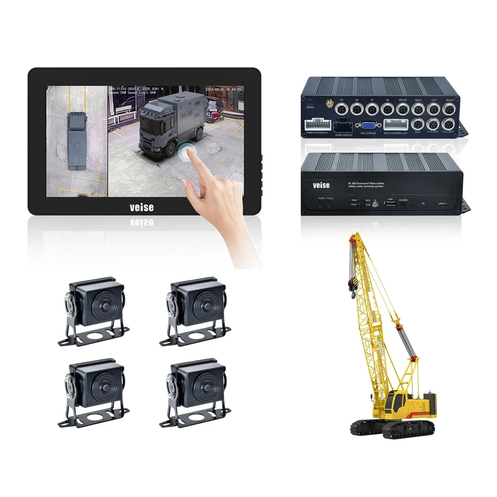 

For Veise 360 All Around View Construction Vehicle Camera System For Dump Truck Crawler Crane