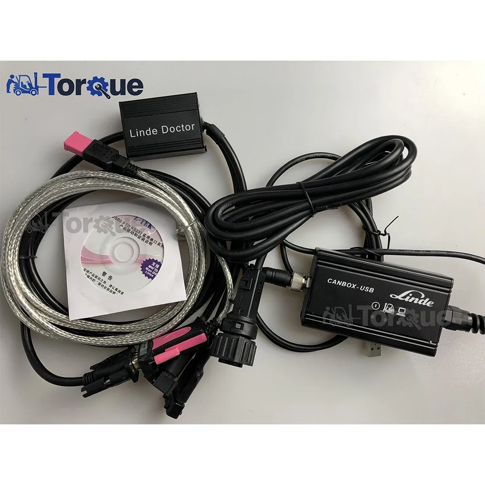 LINDE LSG Linde herramienta de diagnóstico de carretilla elevadora carretilla elevadora Linde Canbox Doctor escáner de diagnóstico + ordenador portátil Thoughbook CF53