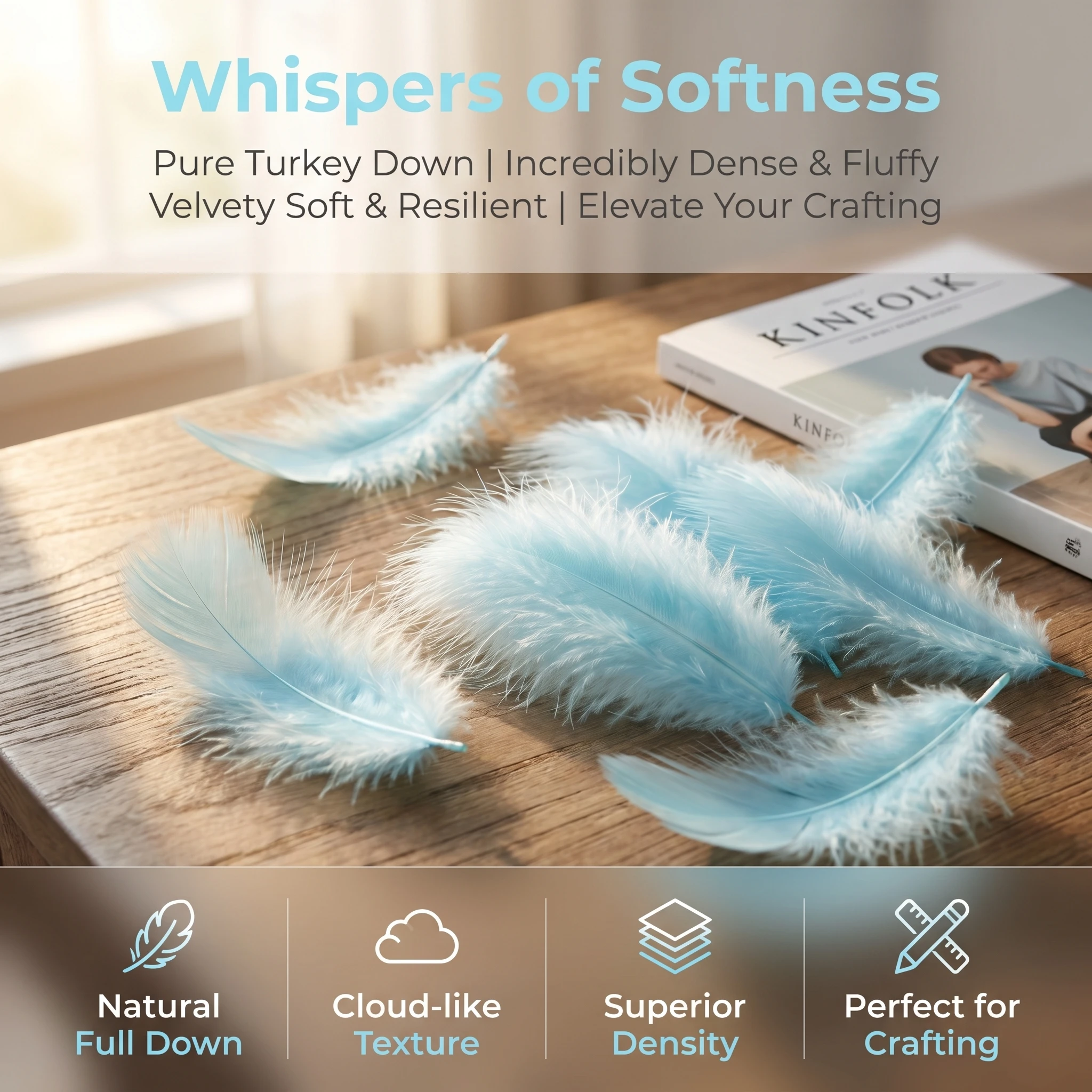 Natural Turkey Plume Feathers 15-20cm 6-8 Inches for DIY Crafts, Jewelry Making, Wedding & Party Decorations