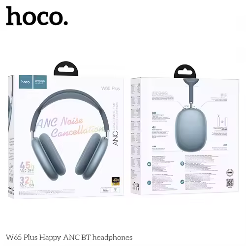 HOCO W65 Plus ANC Noise Reduction Bluetooth Headphones Over The Ear Wireless Big Earphone Hifi Sounds Sport Headsets With Button - Image 7