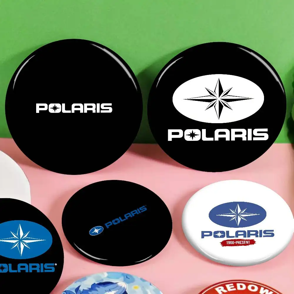 Off-Road Vehicle Brand P-Polaris 58mm Animals Funny Brooches Badge Backpack Clothes Gift Accessory