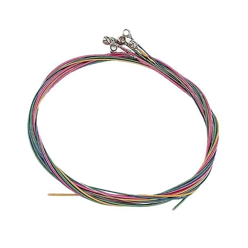 6Pcs Colorful Folk Acoustic Guitar String Set Copper String Set Multiple Colored