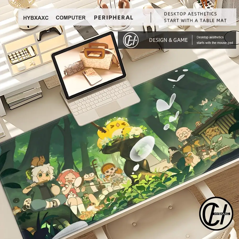 

Милый коврик для мыши The Legend of H-Hei, нескользящий утолщенный большой коврик для письма, офисная студенческая игровая подушка, коврик для мыши 900x400x3