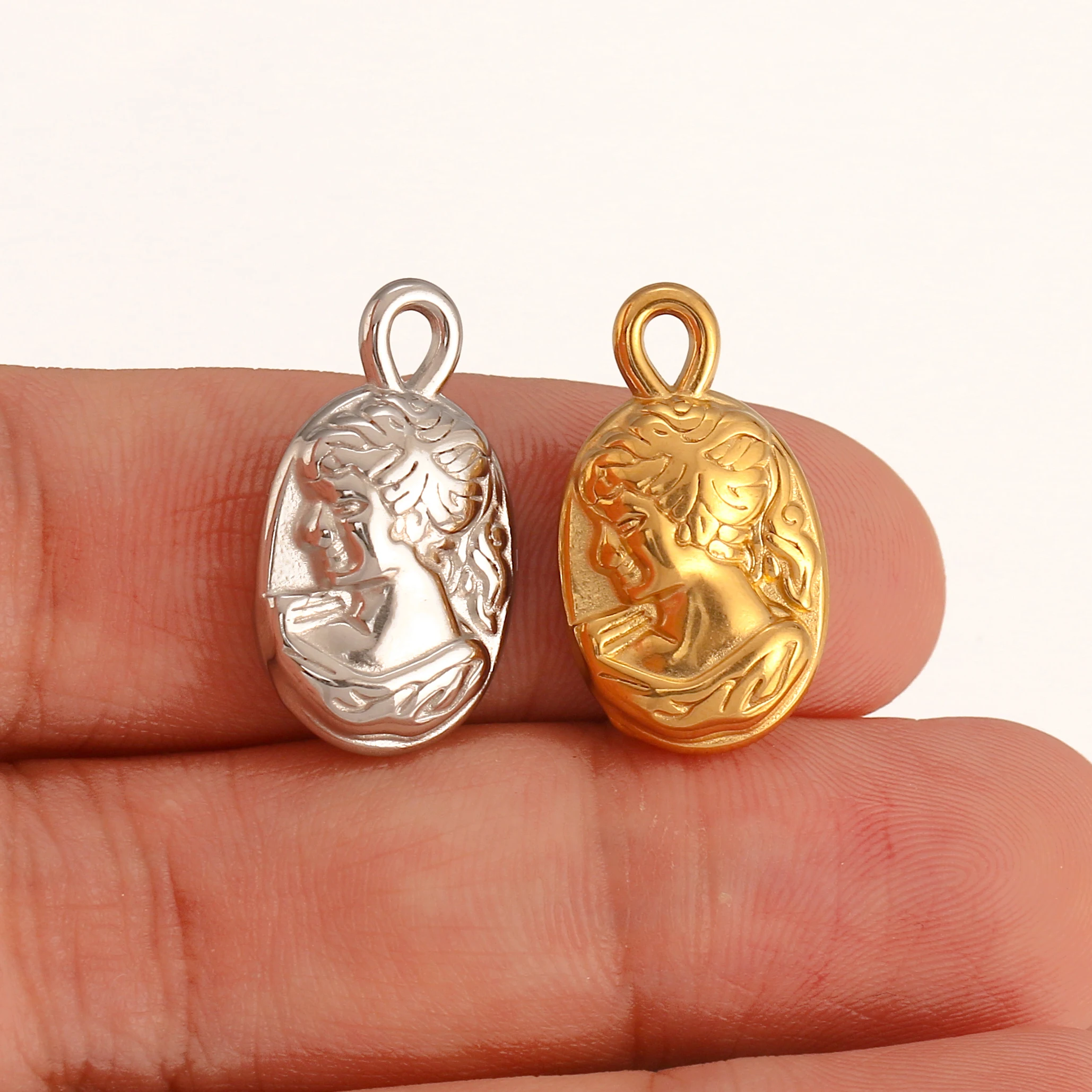 3 Stück schöne Dinosaurier/Wal/Marine Schildkröte/Herz Charms Edelstahl Tiere Anhänger für Halskette Armband DIY Schmuckherstellung – Detail 17