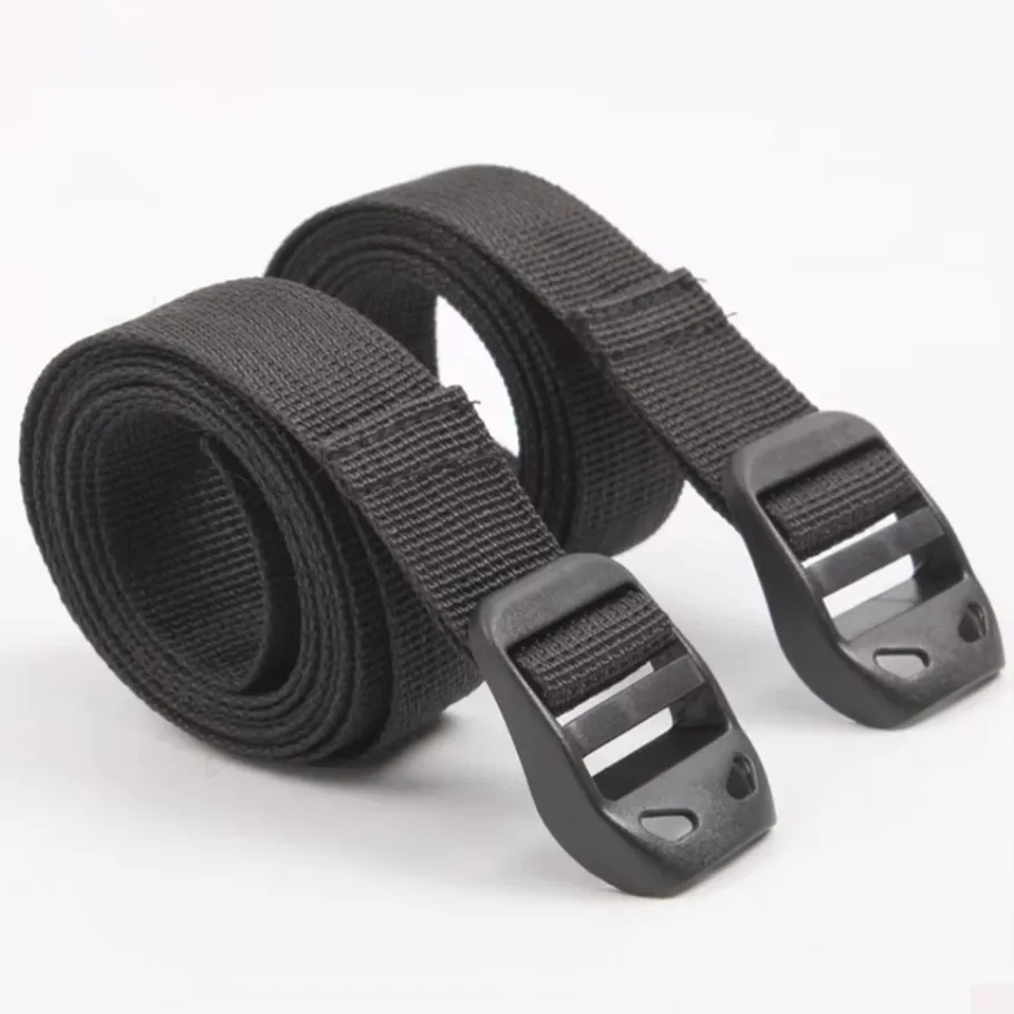 3pc 1.5m Practical Tie Down Strap Strong Ratchet Belt Suitcase Safety Strap Cargo Lashing with Press Buckle for Outdoor (Black)