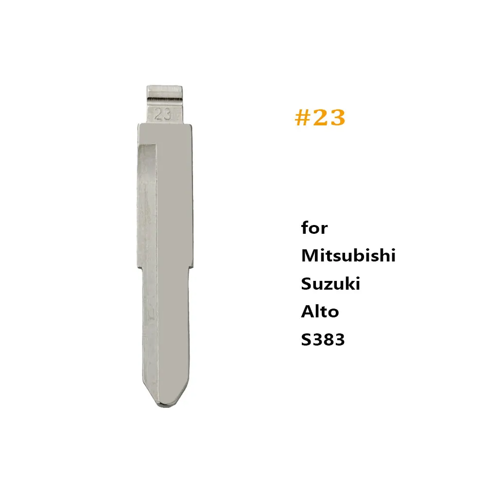 

10pcs 23# Universal Uncut Blank Flip Key Blade Replacement for KeyDiy VVDI Car Remote Key Blank for Mitsubishi Suzuki Alto S383