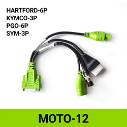 OBD2 Diagnostic Cable For SYM-3P For KYMCO-3P For PGO-6P For HARTFORD-6P Connector Diagnostic Cable
