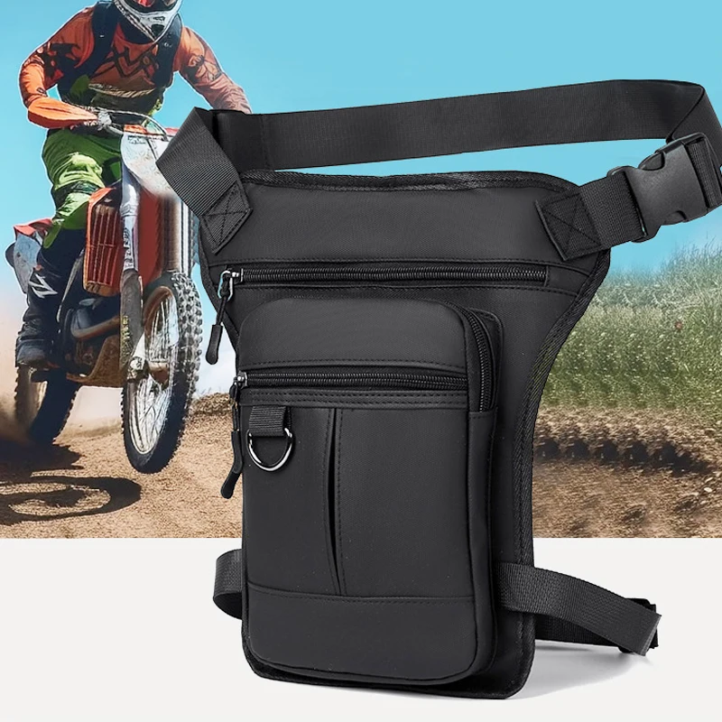 Bolsa de viaje táctica impermeable para motocicleta, riñonera para pierna, riñonera para hombre, bolsa lateral para pierna, bolsas para montar al aire libre, riñonera informal