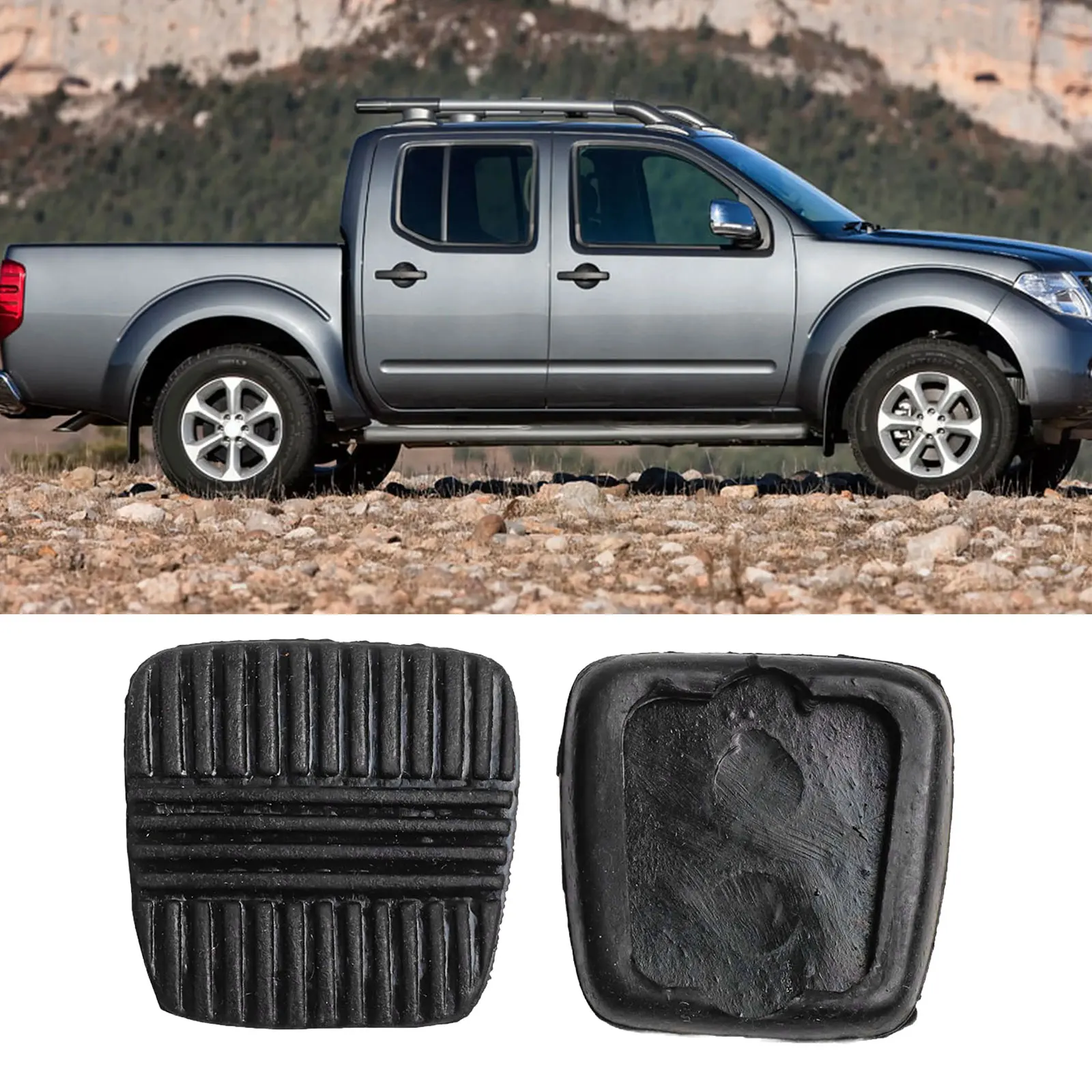 

2pcs Car Brake Clutch Pedal Rubber Foot Pedal Pad Covers For Pads For Navara NP300 2005-ON PATHFINDER 1997-04
