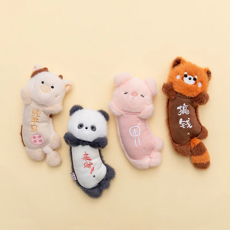 Podkładka pod nadgarstek w kształcie zwierząt, seria pluszowa, pozycja leżąca, 19 cm, kawaii, do biura, pod mysz, świnka, panda, towarzysz na biurko, lalka.