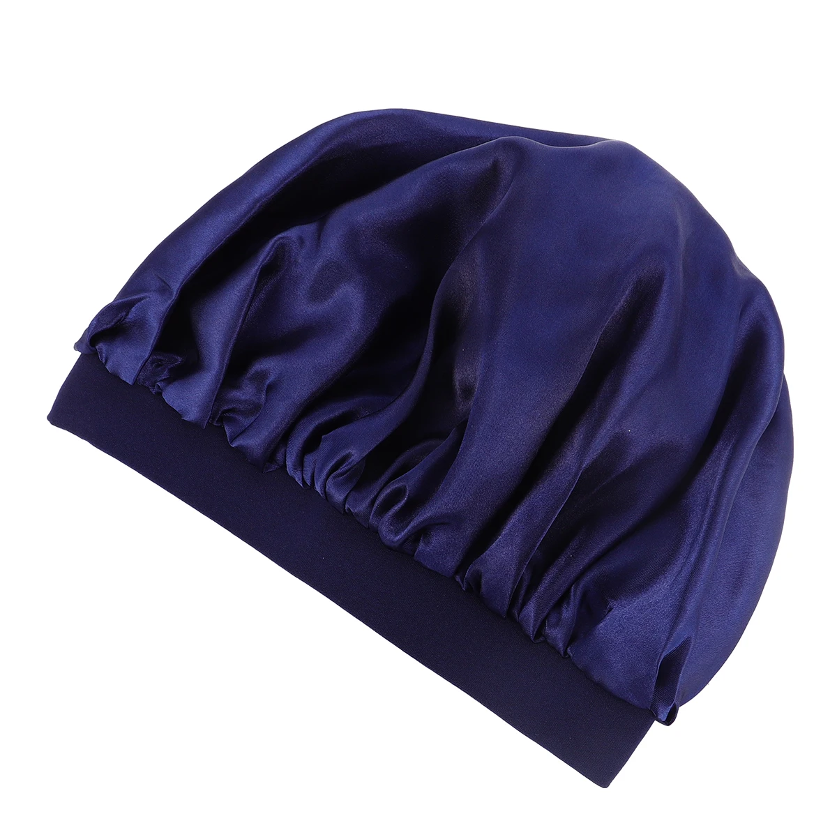 

Satin Round Hat Wide Brim Imitation Silk for Women Sleep Bath Makeup Protect Hair Knots