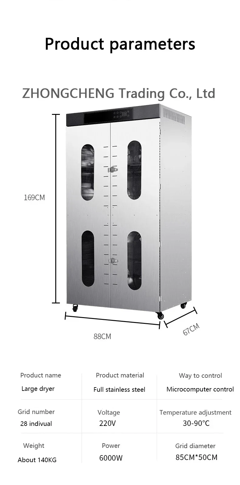 Pengering makanan buah Lychee Longan mangga bebek buah, Pengering udara komersial jamur obat ikan sapi