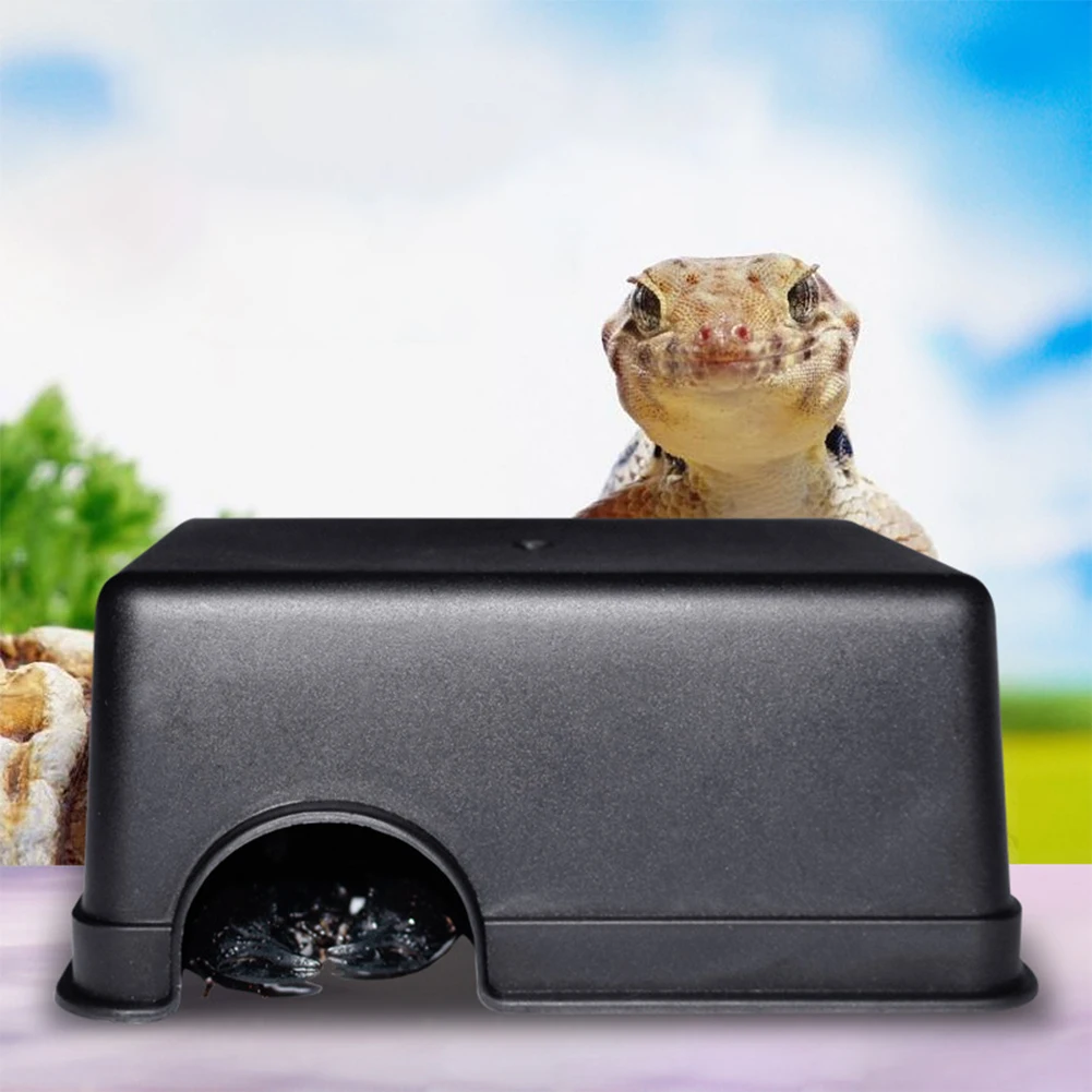 

Small Reptiles Pets Toys Snake Shelter House Food Water Bowl Cave Climbing Box