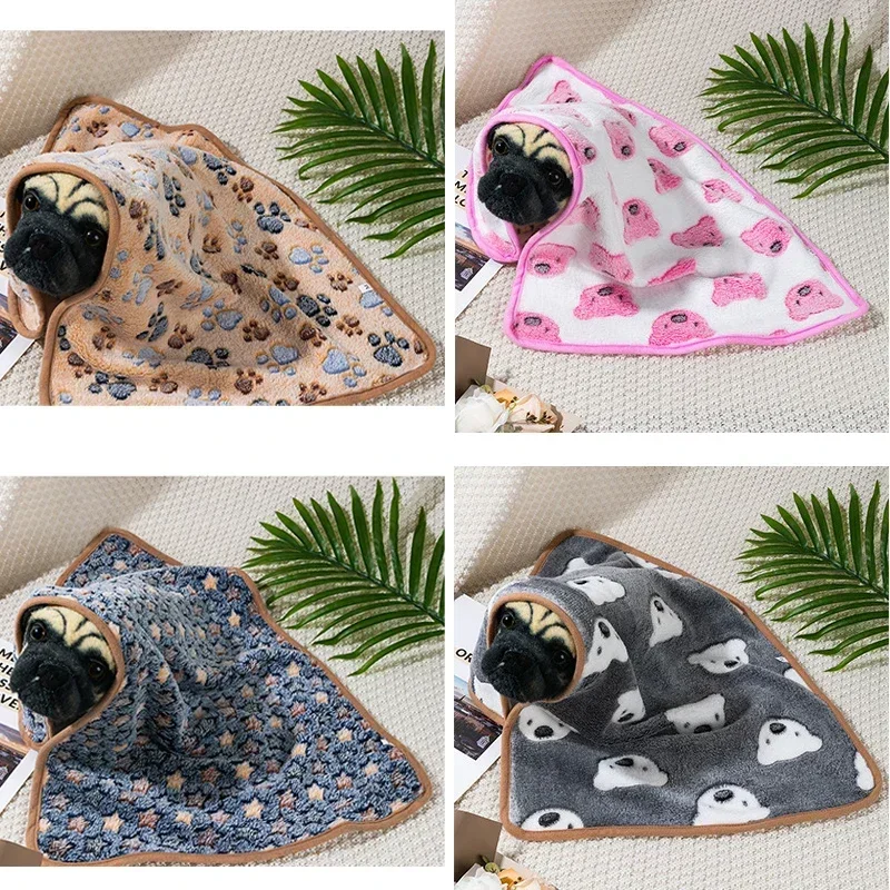 Plush Pet Sleeping Blanket Soft Fluffy Dog Blanket Warm Breathable Cat Cover Blanket Comfortable Sleeping Sheet Mat Pet Items