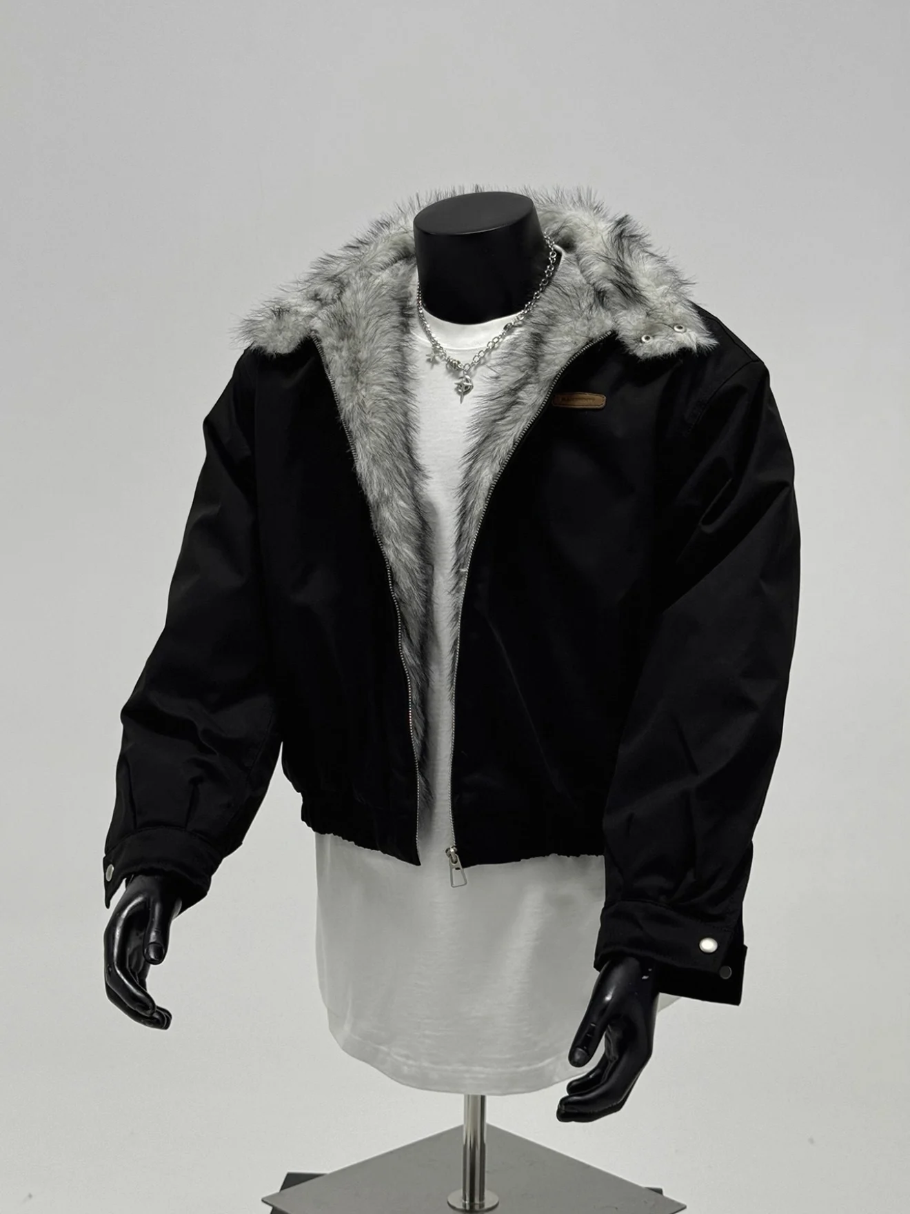

Retro American Winter Jaet with Fur Collar adient Plu Loose Men's Cotton Jaet Youthful Trendy ort Sle Warmth