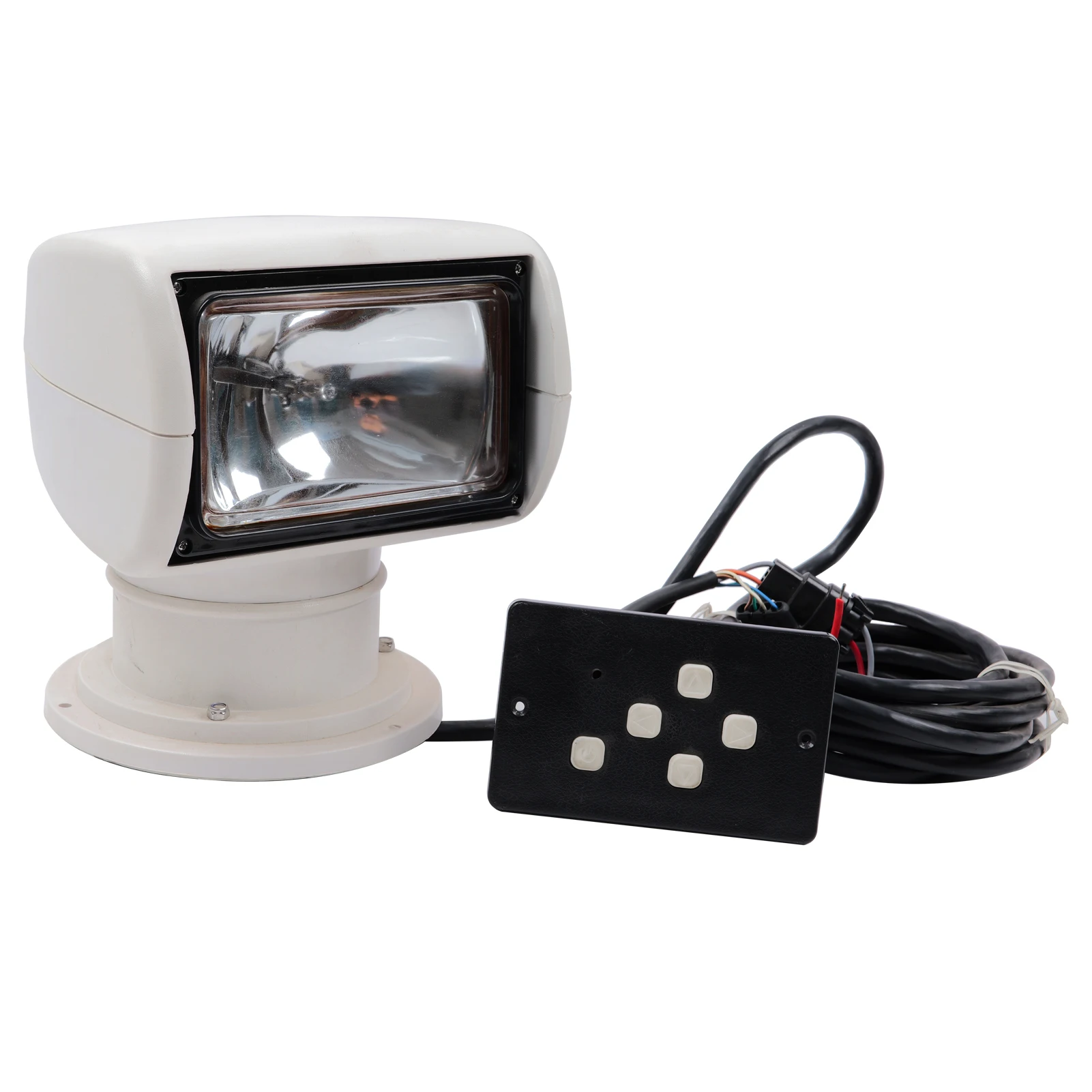 STLF Marine LED Remote Spotlight Waterproof High Brightness Adjustable Angle Deck Mounted Boat Flood Light 12V 24V Searchlight
