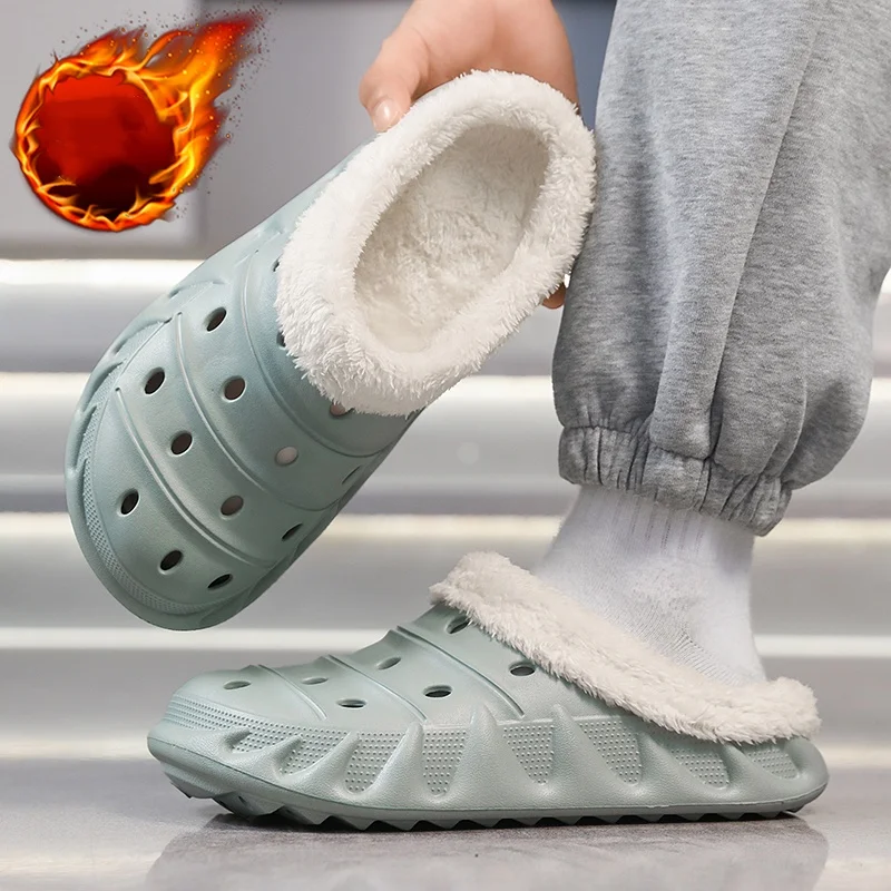 الخريف والشتاء داخلي المنزل عدم الانزلاق 2025 نمط جديد المنزل استخدام نعال من القطن مبطنة بالصوف لارتداء في الهواء الطلق #6