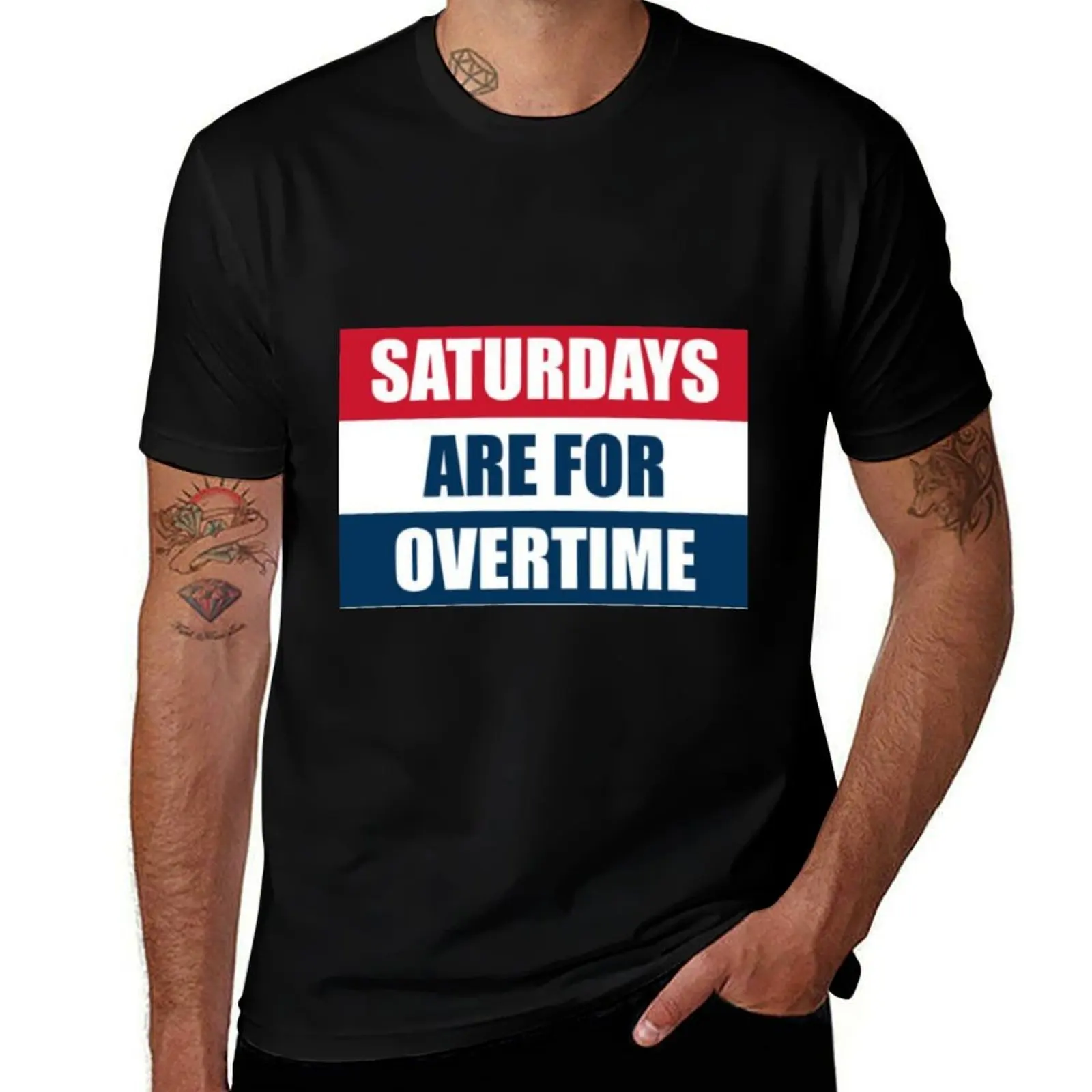 

Футболка Saturdays Are For Overtime, мужская одежда, быстросохнущая мужская тренировочная рубашка в стиле аниме