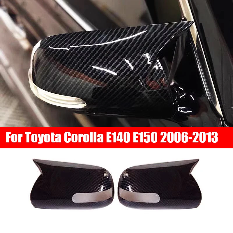 For Toyota Corolla E140 E150 2006 2007 2008 2012 2013 carbon fiber rear view mirror cover retrofit exterior decoration