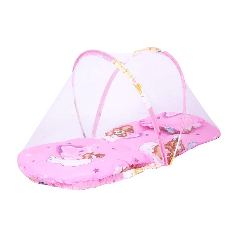 Baby Mosquito Net Bed Tent Kids Portable Folding Crib Cover Bassinet Mosquito Net Cover Breathable Foldable Cots Sun Shelter