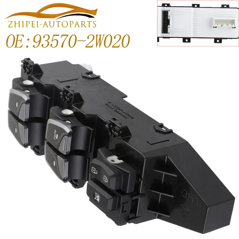 93570-2W020 Master Power Window Control Switch Car 935702W020 Fit For 2012-2016 Hyundai Santa Fe Santa Fe Sport XL