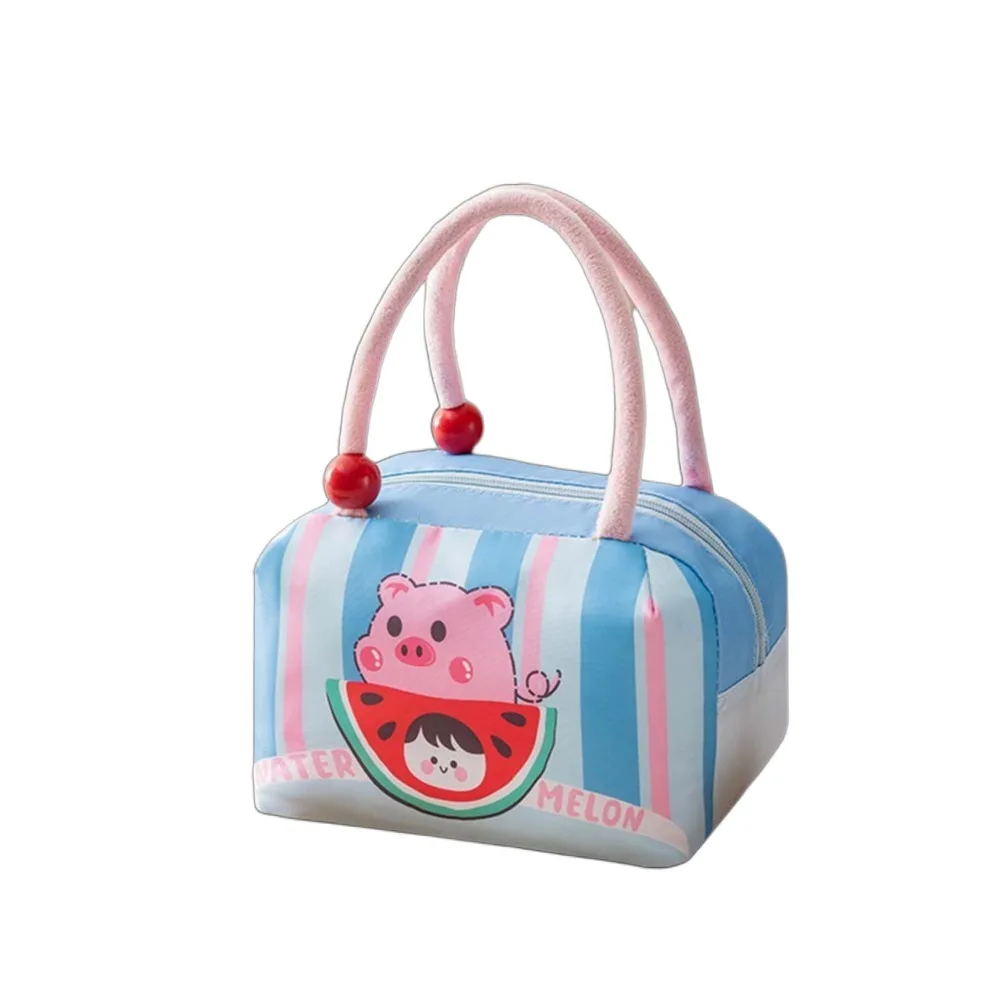 

Aluminum Film Thermal Insulation Bag Large Capacity Kawaii Handheld Insulated Bag Printed Thickened Cartoon Lunch Handbag
