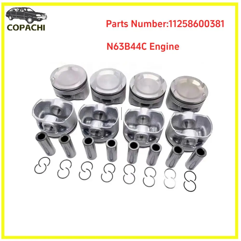 

8 шт. набор поршней и колец N63B44C двигатель 11258600381 для BMW 750i 550i M550i X5 X7 50i 4.4L автомобильные поршни кольца стержни компоненты детали