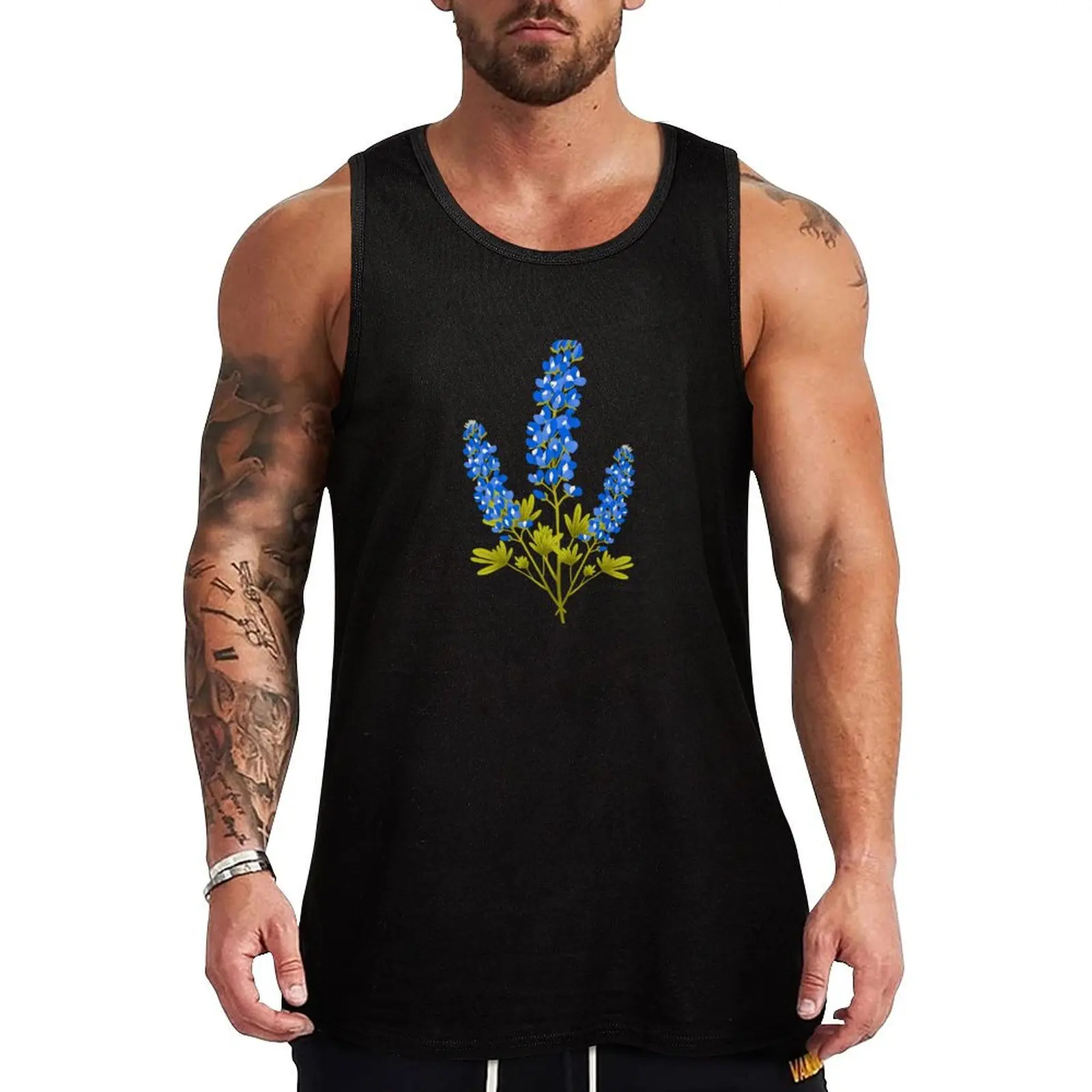 Bluebonnets Tank Top running shirt underwear Male clothes summer