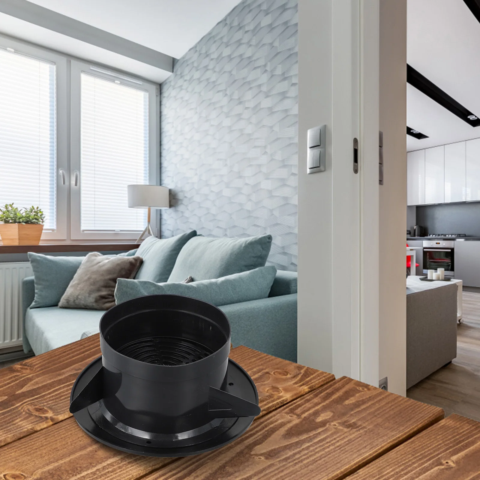 Round Vent Grill Attractive Design Black Removable Panels 100mm 125mm 75mm ABS Material For Bathrooms Black Air Ducts Allow