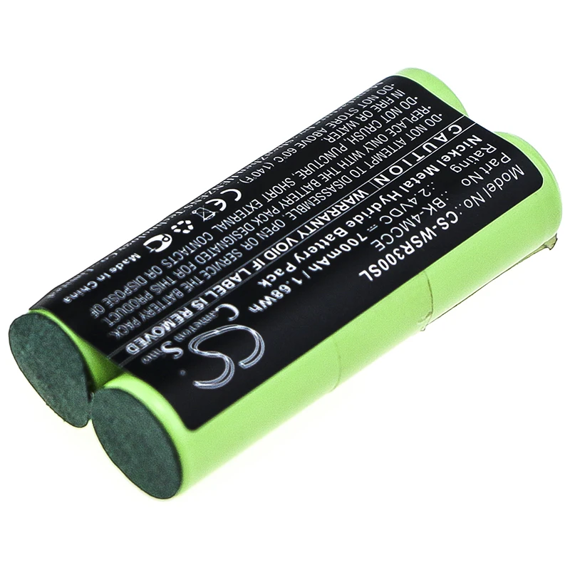 Ni-MH Toothbrush Battery for Waterpik,2.4V,700mAh,Sensonic Plus SR-3000,Sensonic Plus SR-3000E,900 Sonic Toothbrush,BK-4MCCE