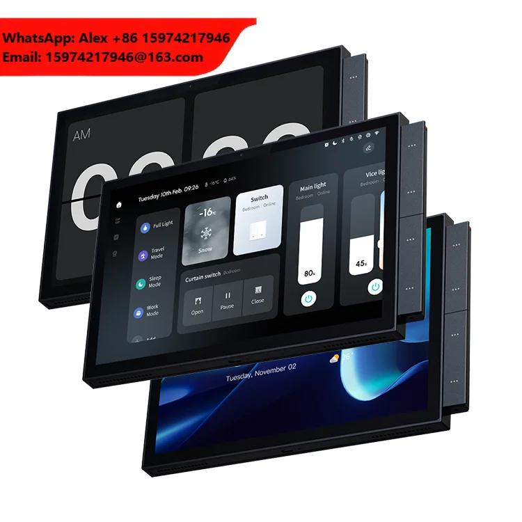 2025 Tuya Smart Central Control Panel With 10.1 Inch Android Large Touch Screen Built-in Zigbee BLE Gateway Arabic Language