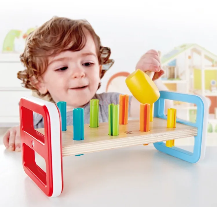 Arco-íris batendo mesa batendo mouse à terra pequeno martelo batendo, empilhar, presente, brinquedo de quebra-cabeça infantil