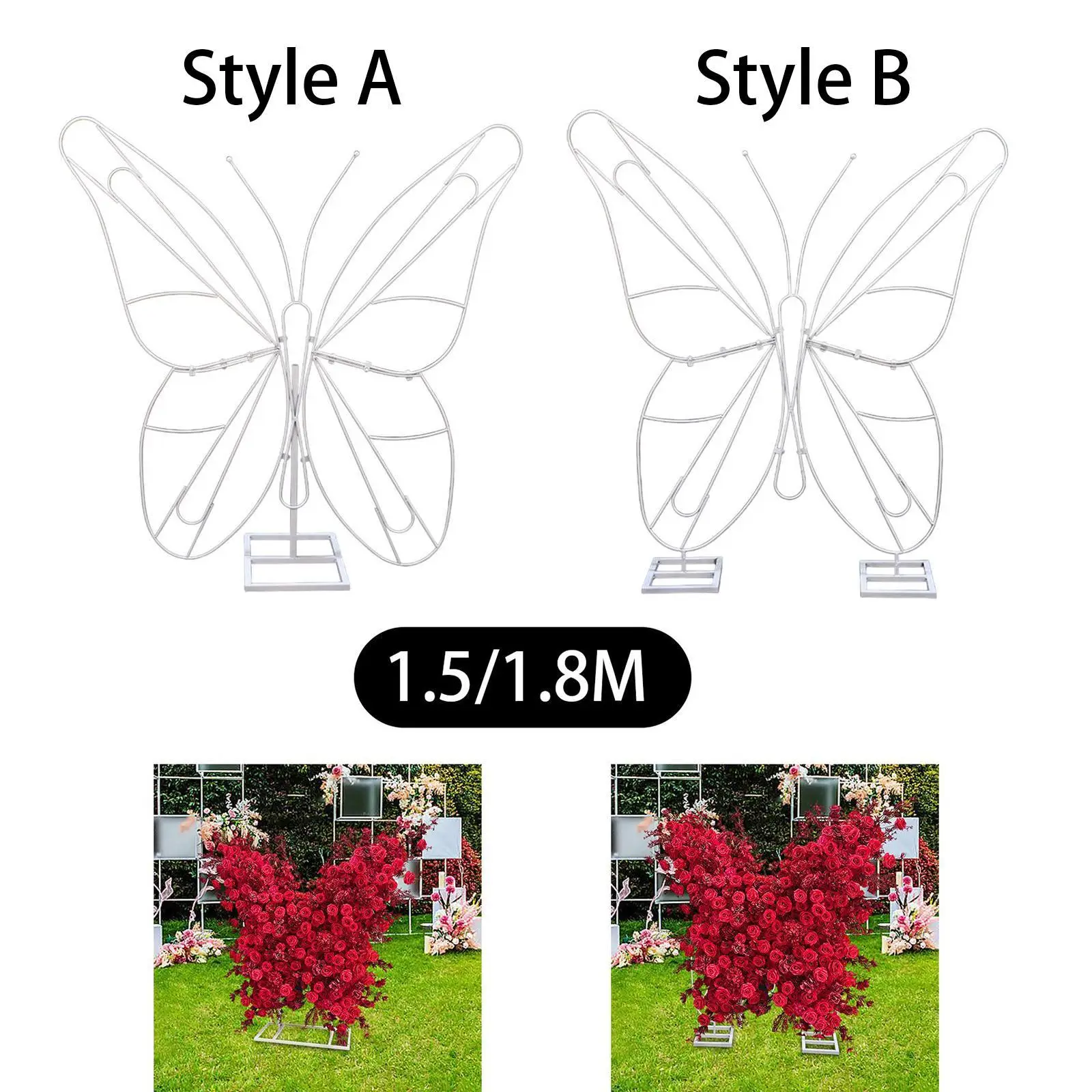 Wedding Flower Stand Organizer Decorative Decoration Metal DIY Modern Party Floral Stand Butterfly Shaped for Weddings Party