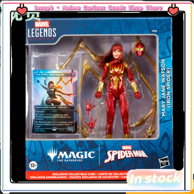 En Stock, Hasbro MARVEL LEGENDS, Iron Spider-Man, Mary Jane, Figura de Acción de 6 Pulgadas con Articulaciones Móviles, Set de Lujo de Colección, Regalo de Cumpleaños, Adorado por los Fans