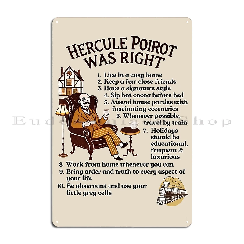 أورينت اكسبرس كونستانتينوبول خمر قطار السفر المشارك خمر السفر الفن علامة معدنية هرقل بوارو كان صحيح تين تسجيل ملصق #4