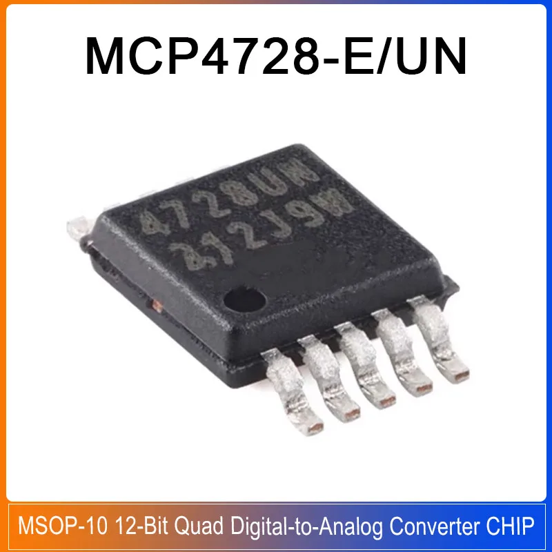 1/5/20 SZT. MCP4728-E/UN MCP4728 MSOP-10 4728UM 12-bitowy poczwórny przetwornik cyfrowo-analogowy z pamięcią EEPROM
