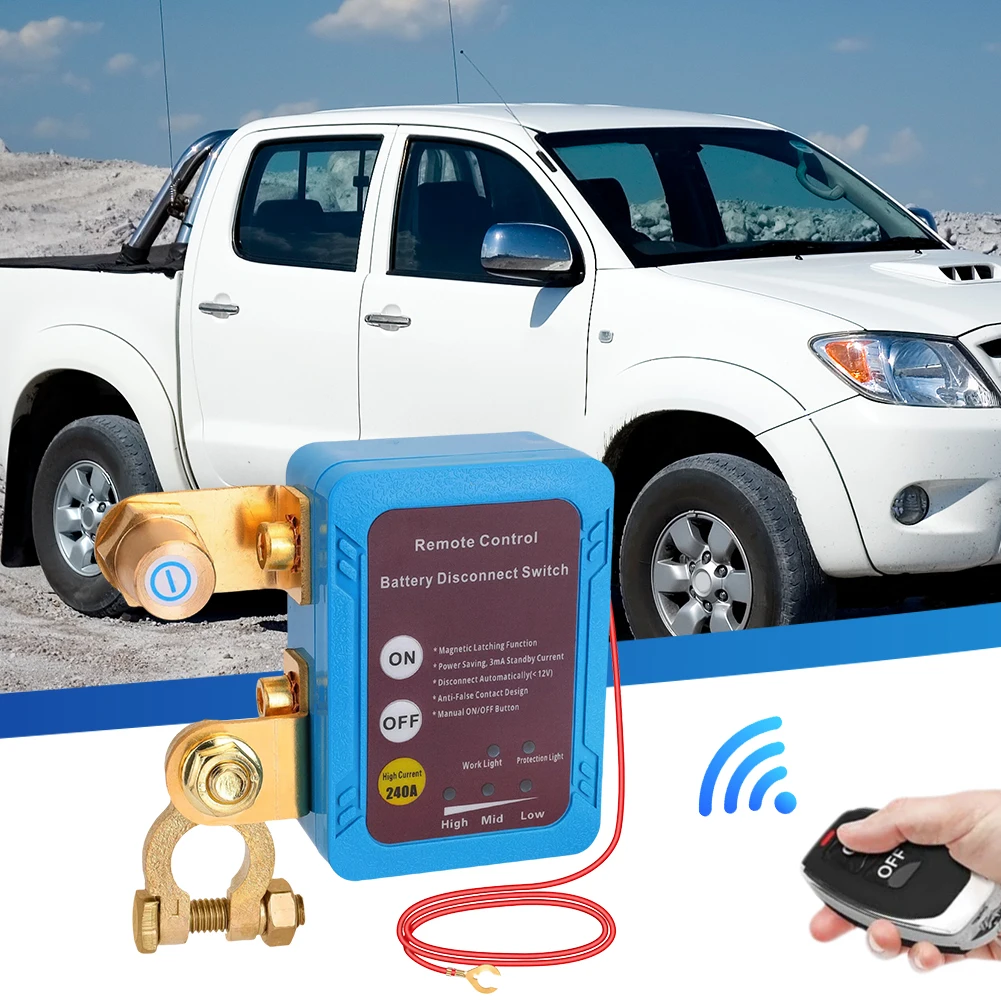 12 فولت/240A لاسلكي مزدوج عن بعد الجهد المنخفض حماية بطارية السيارة قواطع متعددة الأغراض بطارية السيارة قطع التتابع لشاحنة السيارة #4